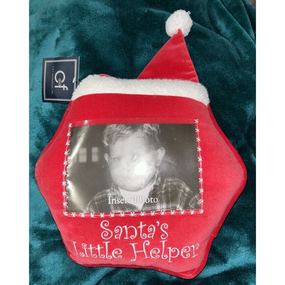 C&F Enterprises Inc Red Santa’s Little Helper 10”Pillow With Photo Insert Window - Picture 3 of 9